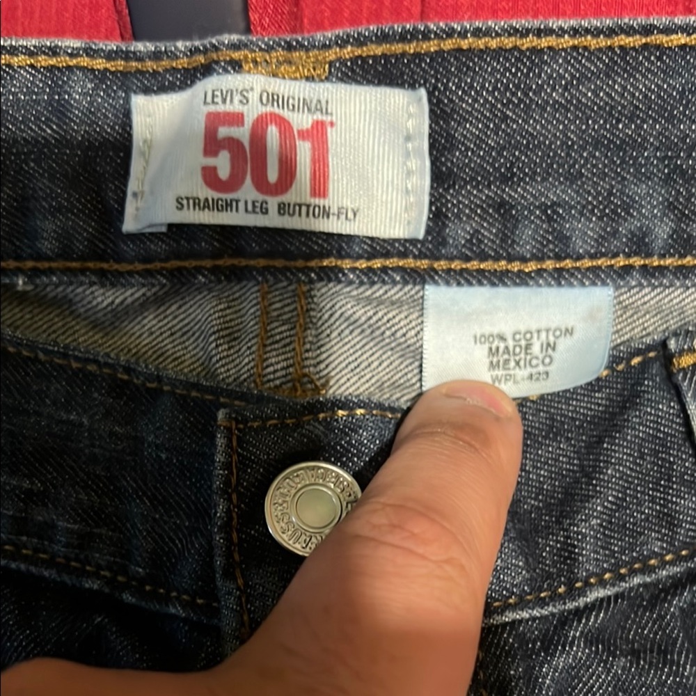 Levi's Dark Blue Denim 501 Jeans